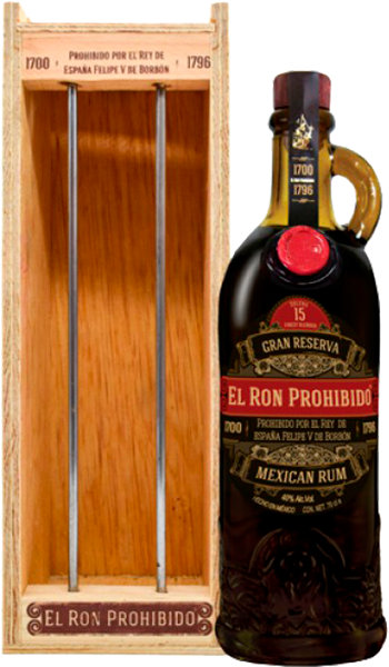 Ром El Ron Prohibido Gran Reserva Solera Finest Blended Mexican Rum 15 YO (gift box), 0.7 л