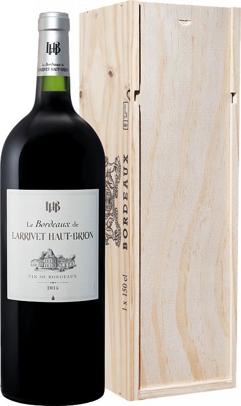 Ле Бордо де Ларриве О-Брион Бордо АОС в деревянной подарочной упаковке 2015 1.5 л