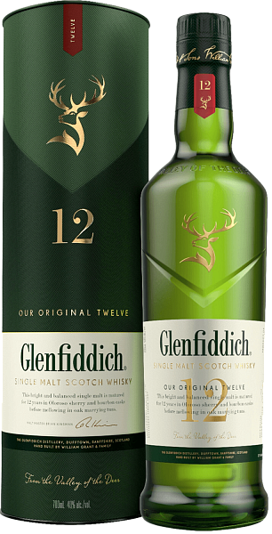 Виски Glenfiddich 12 y.o. Single Malt Scotch Whisky (gift box), 0.7 л