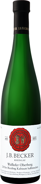 Riesling Wallufer Oberberg Kabinett Halbtrocken Rheingau J.B.Becker, 0.75 л