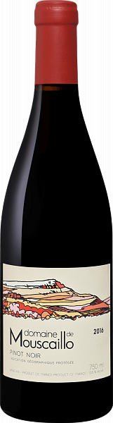 Pinot Noir Haute Vallée de l’Aude IGP Domaine de Mouscaillo, 0.75 л