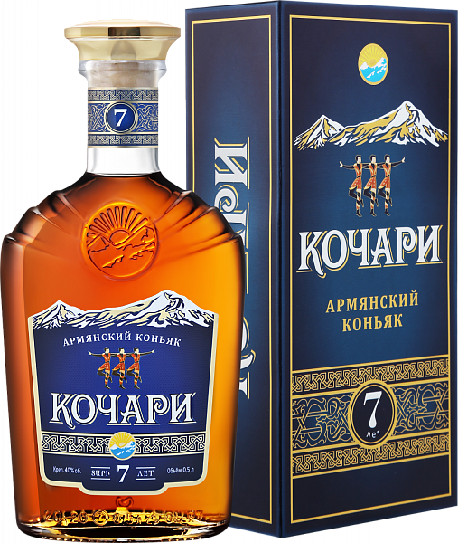 Коньяк Kochari Armenian Brandy 7 Y.O. (gift box), 0.5 л