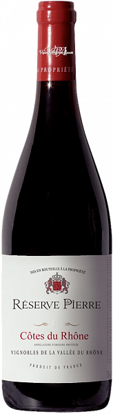Reserve de Pierre Rouge Cotes du Rhone AOC, 0.75 л