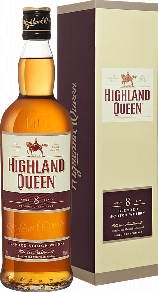 Виски Highland Queen Blended Scotch Whisky 8 y.o. (gift box), 0.7 л